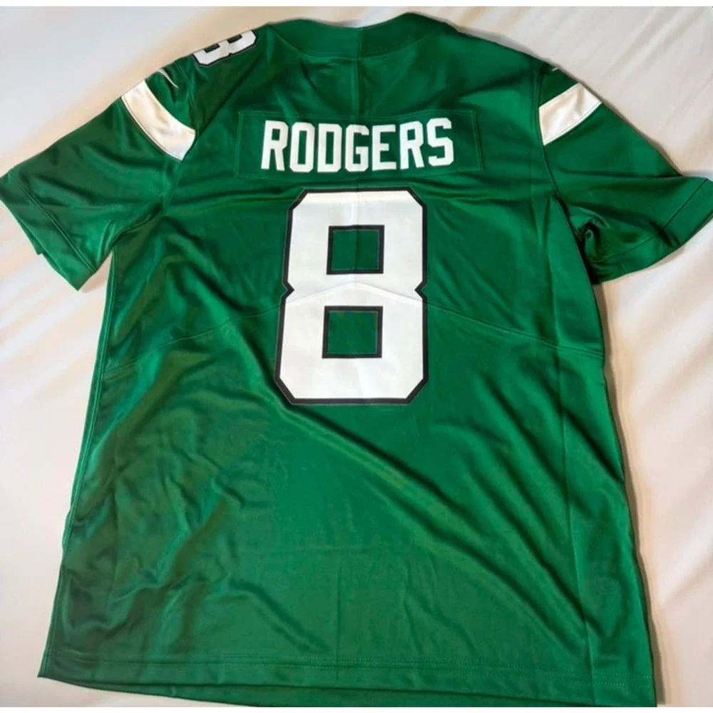 New Nike Aaron Rodgers New York Jets Jersey – Men's Large – Green New with Tags - Picture 6 of 11